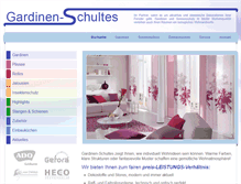 Tablet Screenshot of gardinen-schultes.de